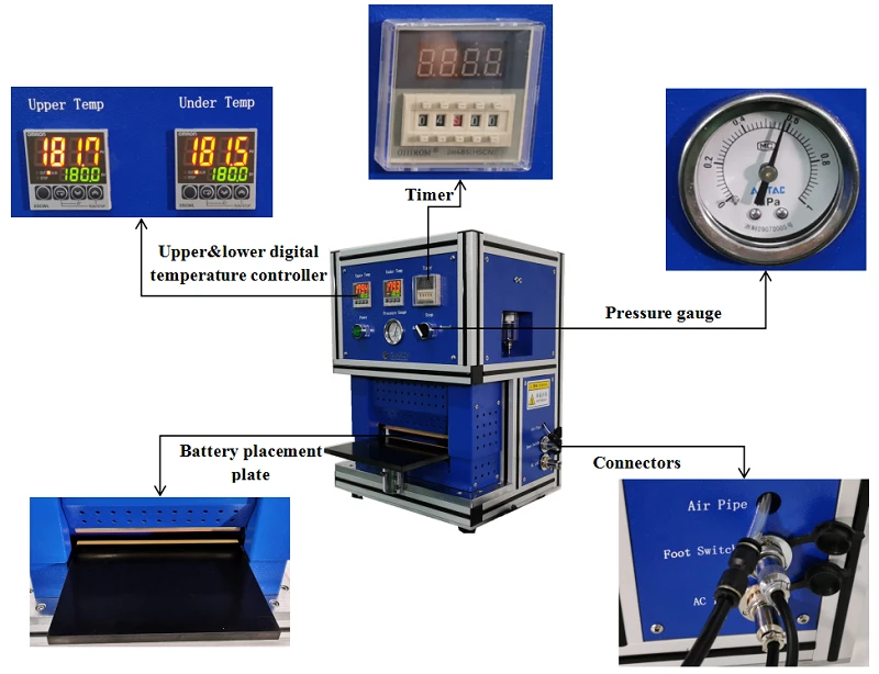 Pouch Cell Machines Top Side Edge Hot Sealing Machine for Polymer Pouch Cell Container Pouch Cell Machines Top Side Edge Hot Sealing Machine for Polymer Pouch Cell Container